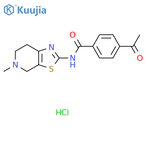 4-acetyl-N-{5-methyl-4H,5H,6H,7H-1,3thiazolo5,4-cpyridin-2-yl}benzamide hydrochloride structure