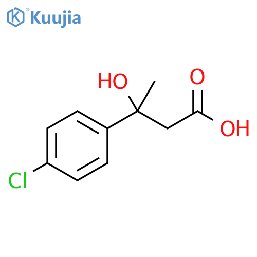 3-(4-chlorophenyl)-3-hydroxybutanoic acid structure