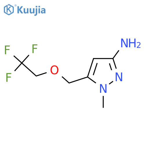 1-methyl-5-(2,2,2-trifluoroethoxy)methyl-1H-pyrazol-3-amine structure