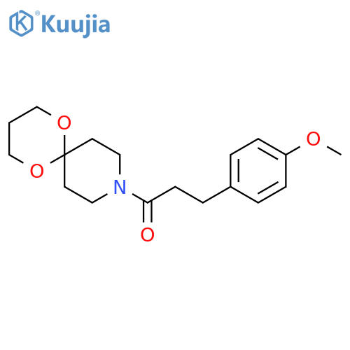1-{1,5-dioxa-9-azaspiro5.5undecan-9-yl}-3-(4-methoxyphenyl)propan-1-one structure