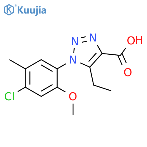1-(4-chloro-2-methoxy-5-methylphenyl)-5-ethyl-1H-1,2,3-triazole-4-carboxylic acid structure