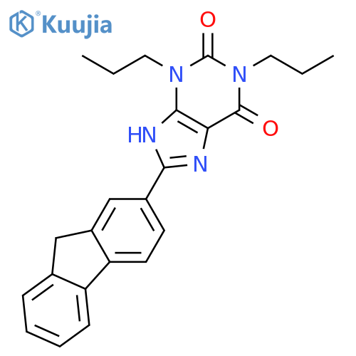 1H-Purine-2,6-dione, 8-(9H-fluoren-2-yl)-3,7-dihydro-1,3-dipropyl- structure