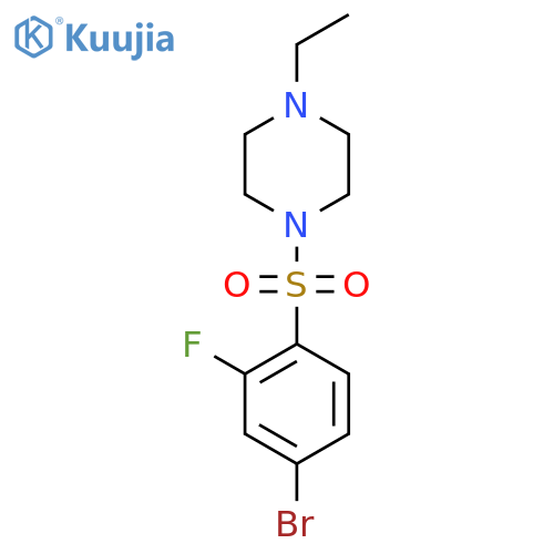 1-[(4-Bromo-2-fluorophenyl)sulfonyl]-4-ethylpiperazine structure