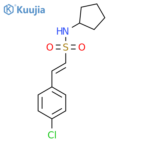 2-(4-chlorophenyl)-N-cyclopentylethene-1-sulfonamide structure