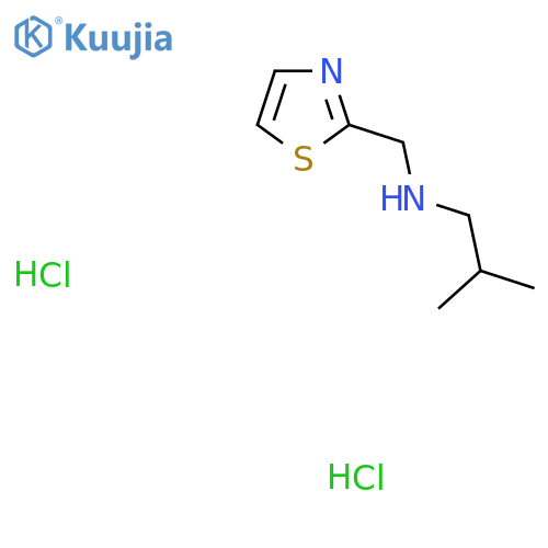 2-Methyl-N-(1,3-thiazol-2-ylmethyl)propan-1-amine;dihydrochloride structure
