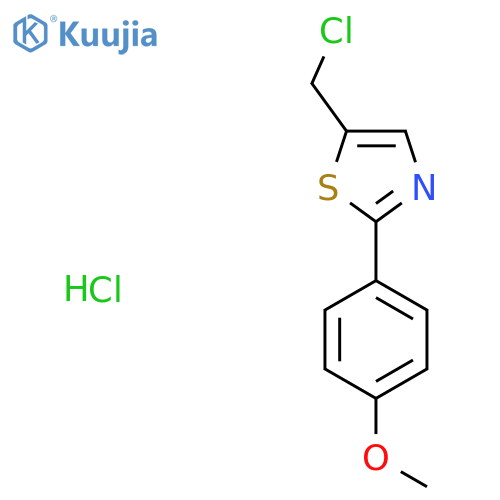 5-(Chloromethyl)-2-(4-methoxyphenyl)thiazole hydrochloride structure