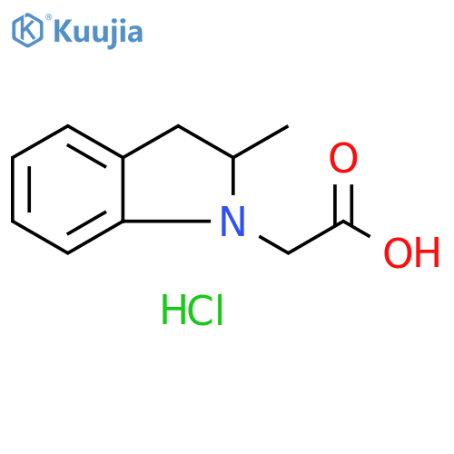 (2-methyl-2,3-dihydro-1H-indol-1-yl)acetic acid hydrochloride structure
