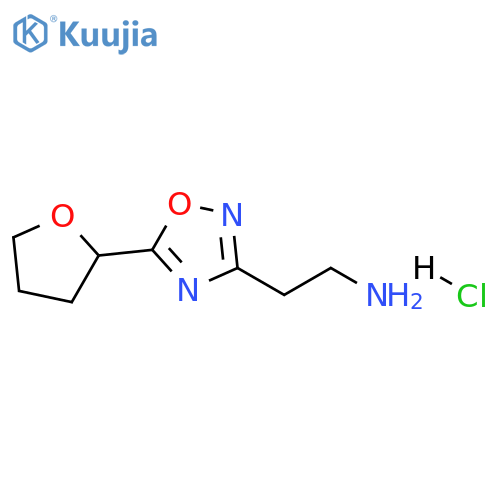 {2-[5-(tetrahydro-2-furanyl)-1,2,4-oxadiazol-3-yl]ethyl}amine hydrochloride structure
