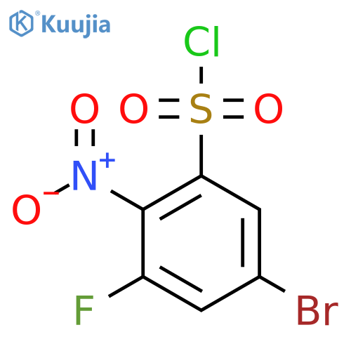 5-Bromo-3-fluoro-2-nitrobenzenesulphonyl chloride structure