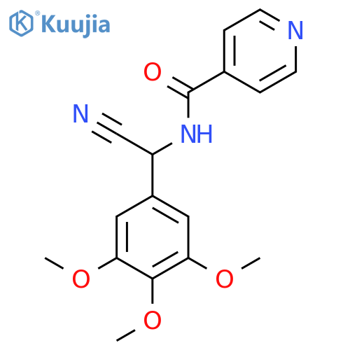 N-[cyano(3,4,5-trimethoxyphenyl)methyl]pyridine-4-carboxamide structure