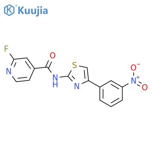 2-Fluoro-N-[4-(3-nitrophenyl)-2-thiazolyl]-4-pyridinecarboxamide structure