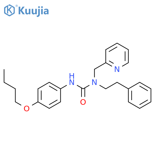 3-(4-butoxyphenyl)-1-(2-phenylethyl)-1-(pyridin-2-yl)methylurea structure