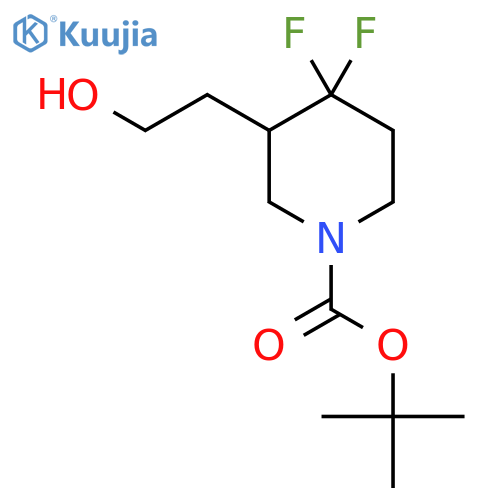 tert-Butyl 4,4-difluoro-3-(2-hydroxyethyl)piperidine-1-carboxylate structure