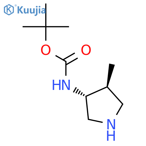 tert-butyl N-[(3R,4S)-4-methylpyrrolidin-3-yl]carbamate structure