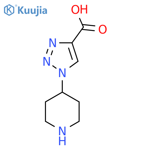 1-(Piperidin-4-yl)-1H-1,2,3-triazole-4-carboxylic acid structure