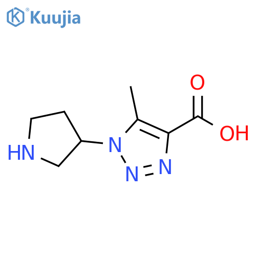 5-methyl-1-(pyrrolidin-3-yl)-1H-1,2,3-triazole-4-carboxylic acid structure