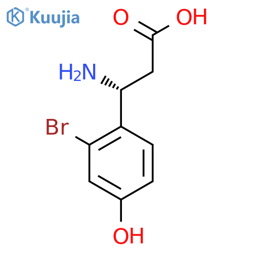 (3R)-3-AMINO-3-(2-BROMO-4-HYDROXYPHENYL)PROPANOIC ACID structure