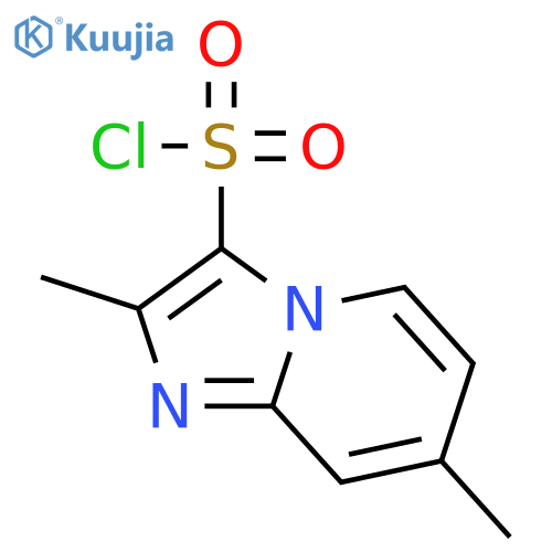 2,7-dimethylimidazo1,2-apyridine-3-sulfonyl chloride structure