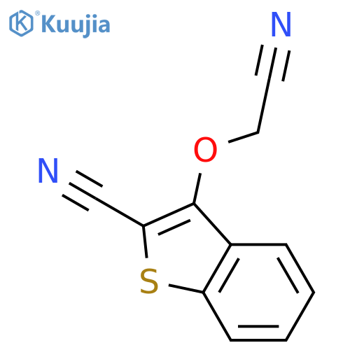 3-(cyanomethoxy)-1-benzothiophene-2-carbonitrile structure