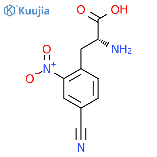 (2R)-2-Amino-3-(4-cyano-2-nitrophenyl)propanoic acid structure