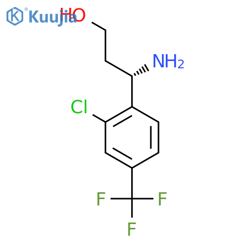 (3S)-3-AMINO-3-[2-CHLORO-4-(TRIFLUOROMETHYL)PHENYL]PROPAN-1-OL structure