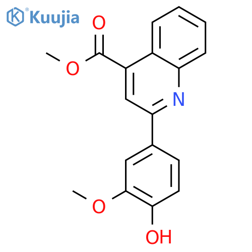 Methyl 2-(4-hydroxy-3-methoxyphenyl)quinoline-4-carboxylate structure