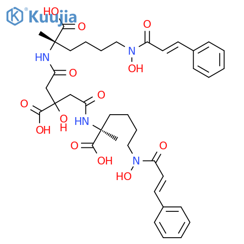 4,10,16,22-Tetraazapentacosa-1,24-diene-9,13,17-tricarboxylicacid, 4,13,22-trihydroxy-3,11,15,23-tetraoxo-1,25-diphenyl-, 9,17-dimethylester, (1E,9S,17S,24E)- structure