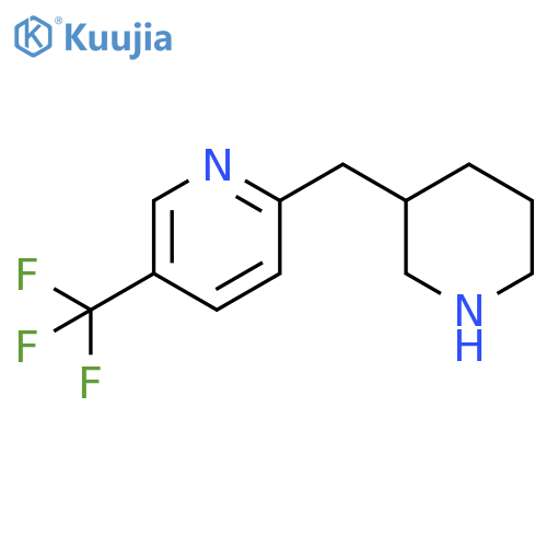 2-(piperidin-3-yl)methyl-5-(trifluoromethyl)pyridine structure