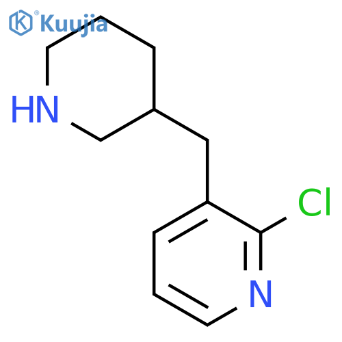 2-Chloro-3-[(piperidin-3-yl)methyl]pyridine structure