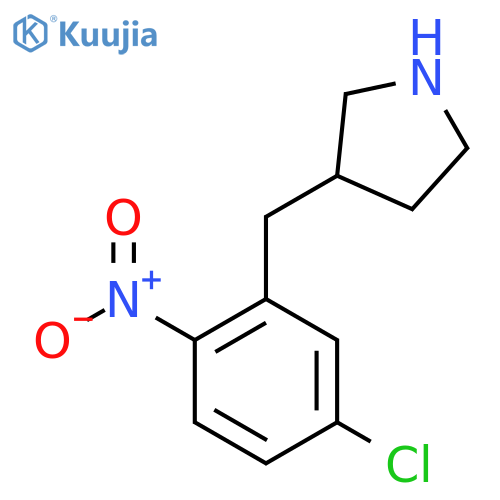 3-(5-chloro-2-nitrophenyl)methylpyrrolidine structure