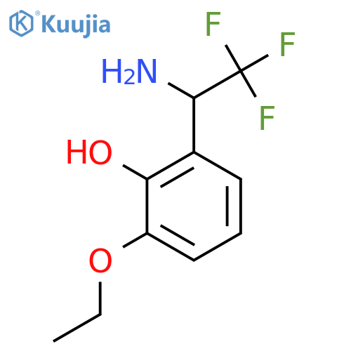 2-(1-amino-2,2,2-trifluoroethyl)-6-ethoxyphenol structure