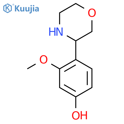 3-methoxy-4-(morpholin-3-yl)phenol structure