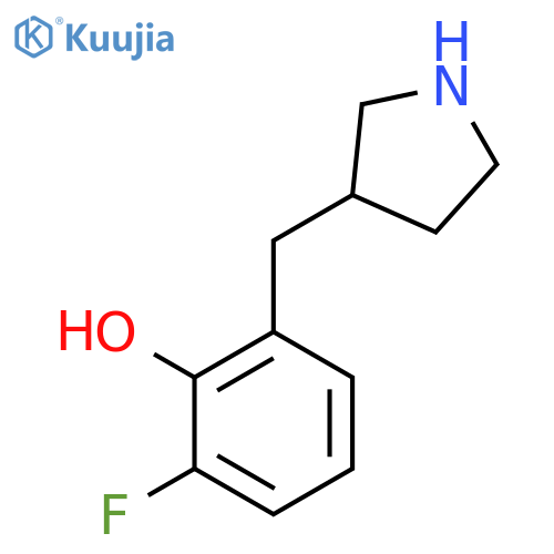 2-fluoro-6-(pyrrolidin-3-yl)methylphenol structure