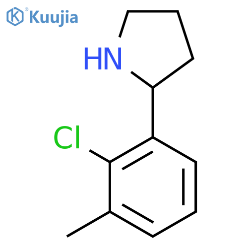 2-(2-CHLORO-3-METHYLPHENYL)PYRROLIDINE structure