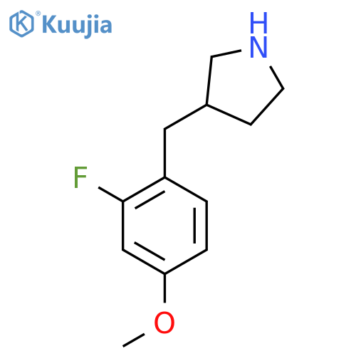 3-(2-fluoro-4-methoxyphenyl)methylpyrrolidine structure