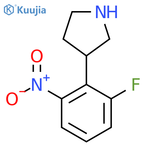 3-(2-fluoro-6-nitrophenyl)pyrrolidine structure