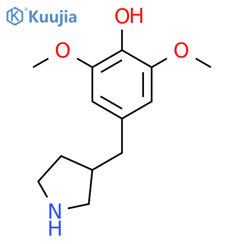 2,6-dimethoxy-4-(pyrrolidin-3-yl)methylphenol structure