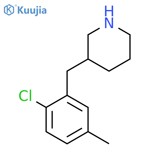 3-(2-chloro-5-methylphenyl)methylpiperidine structure