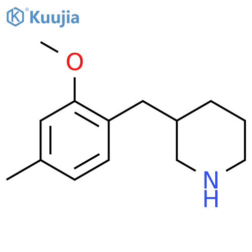 3-(2-methoxy-4-methylphenyl)methylpiperidine structure