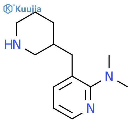 N,N-dimethyl-3-(piperidin-3-yl)methylpyridin-2-amine structure