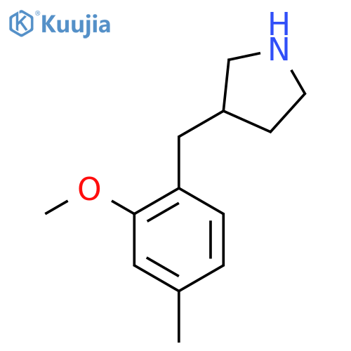 3-(2-methoxy-4-methylphenyl)methylpyrrolidine structure