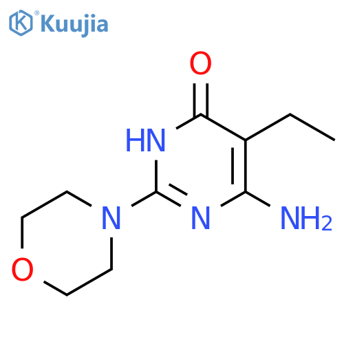 6-amino-5-ethyl-2-(morpholin-4-yl)-3,4-dihydropyrimidin-4-one structure