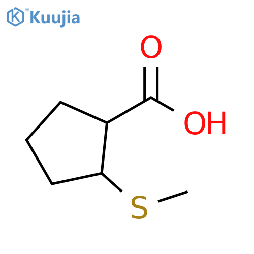 2-(methylsulfanyl)cyclopentane-1-carboxylic acid structure