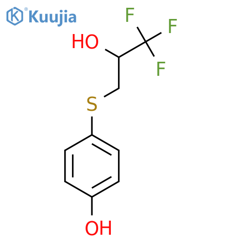 4-[(3,3,3-Trifluoro-2-hydroxypropyl)sulfanyl]phenol structure