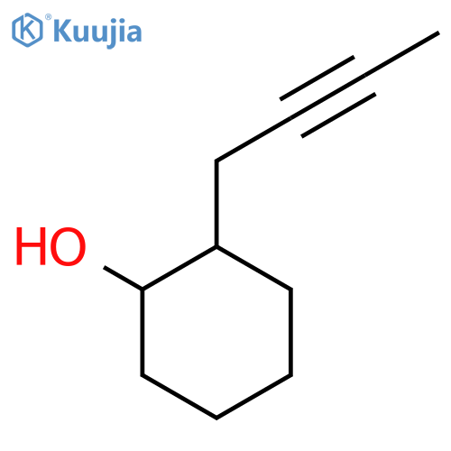2-(But-2-yn-1-yl)cyclohexan-1-ol structure