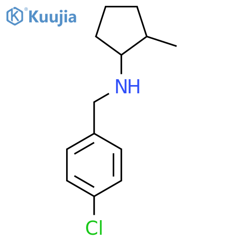 N-(4-chlorophenyl)methyl-2-methylcyclopentan-1-amine structure