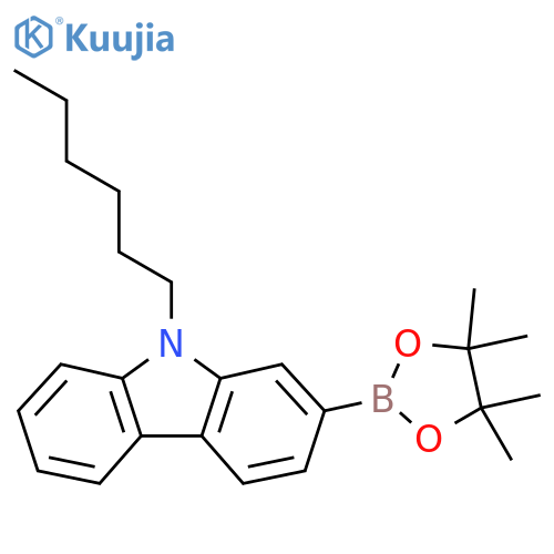 9-Hexyl-2-(4,4,5,5-tetramethyl-1,3,2-dioxaborolan-2-yl)-9H-carbazole structure