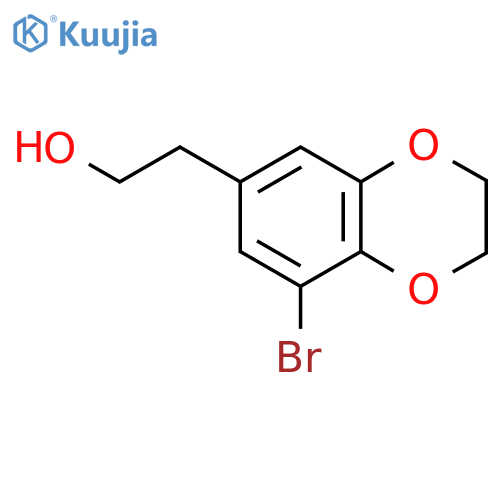 2-(8-Bromo-2,3-dihydro-1,4-benzodioxin-6-yl)ethan-1-ol structure
