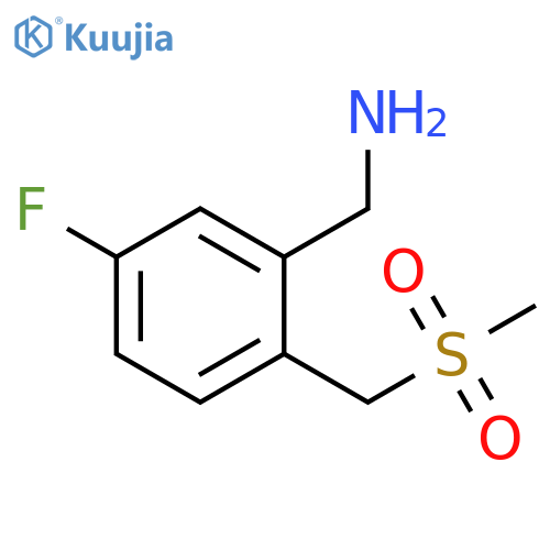5-fluoro-2-(methanesulfonylmethyl)phenylmethanamine structure