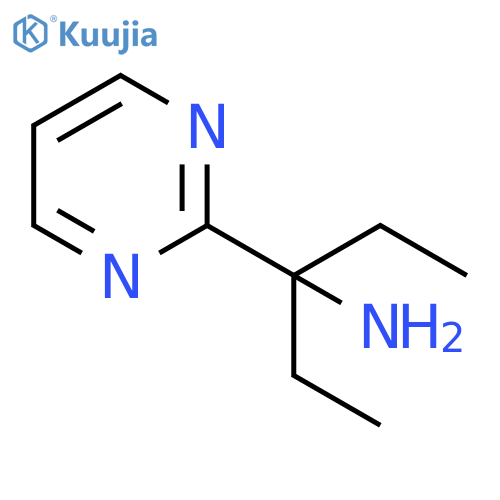 3-(pyrimidin-2-yl)pentan-3-amine structure